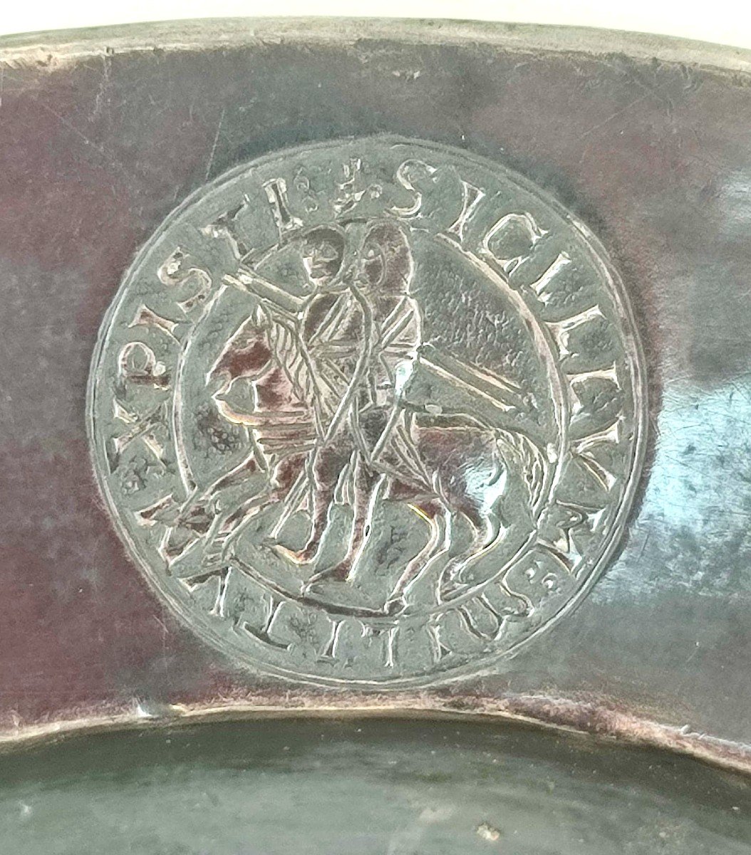 Piatto Templare in argento con il 'Sigillum Militum Xpisti'-photo-3