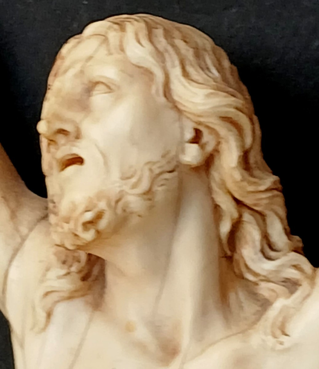 Pierre Simon Jaillot  'Cristo in Avorio' cm.42 -( Certificato CITIES )-photo-3