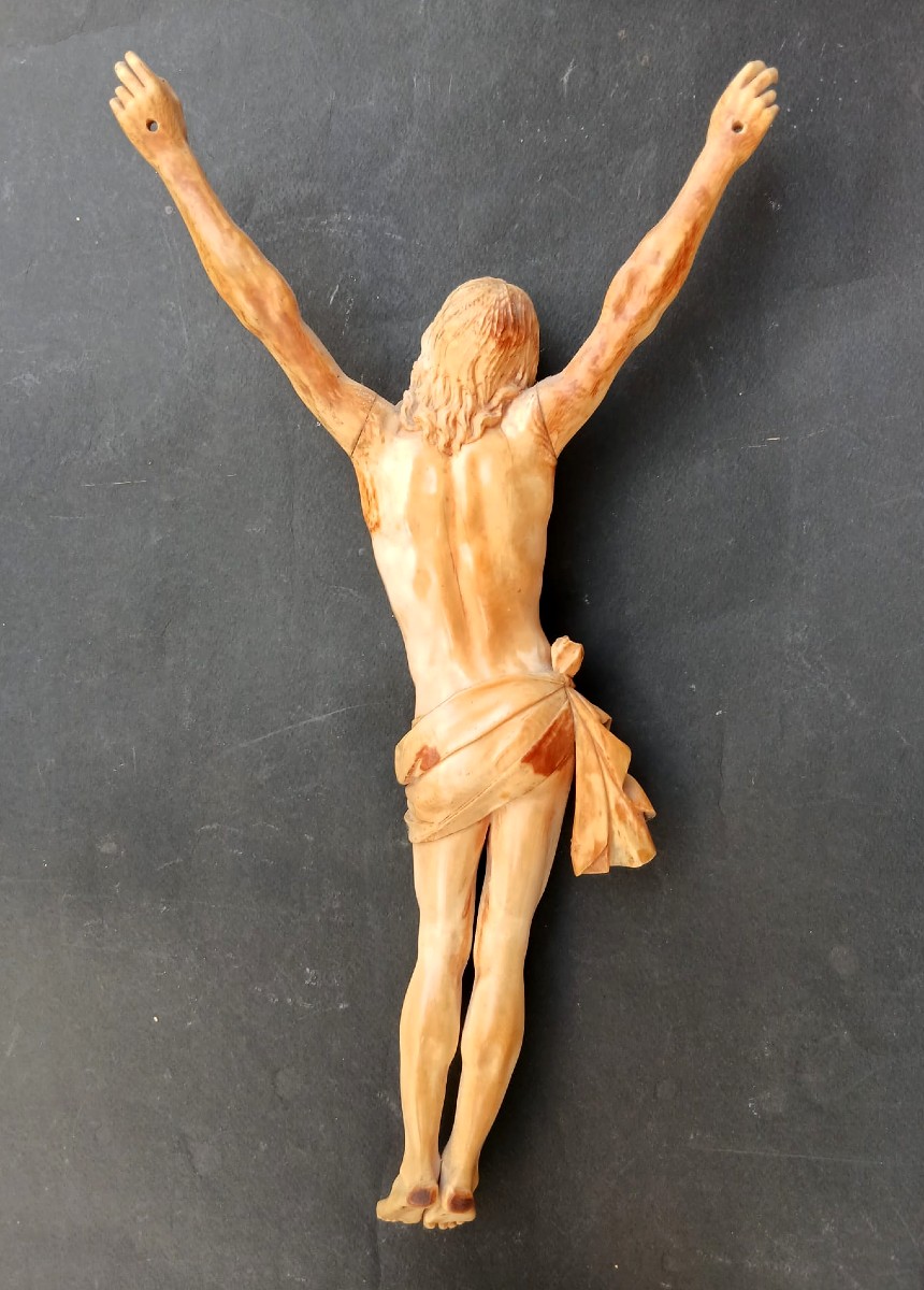 Pierre Simon Jaillot  'Cristo in Avorio' cm.42 -( Certificato CITIES )-photo-4