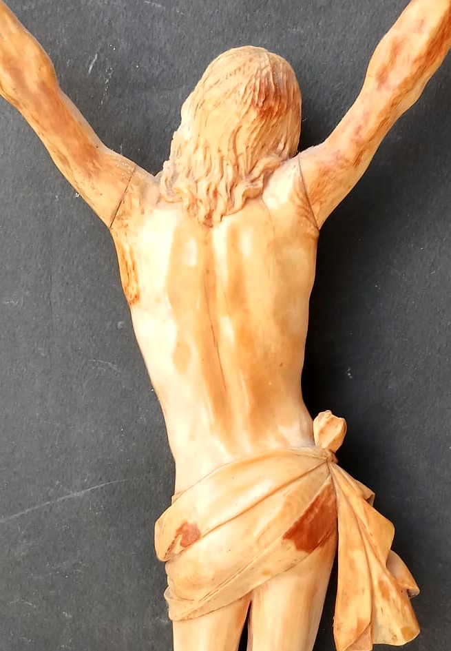 Pierre Simon Jaillot  'Cristo in Avorio' cm.42 -( Certificato CITIES )-photo-8