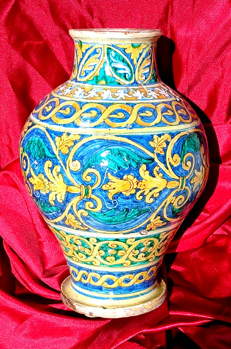 Boccia in maiolica città di Palermo fine sec. XVI inizi XVII-photo-2