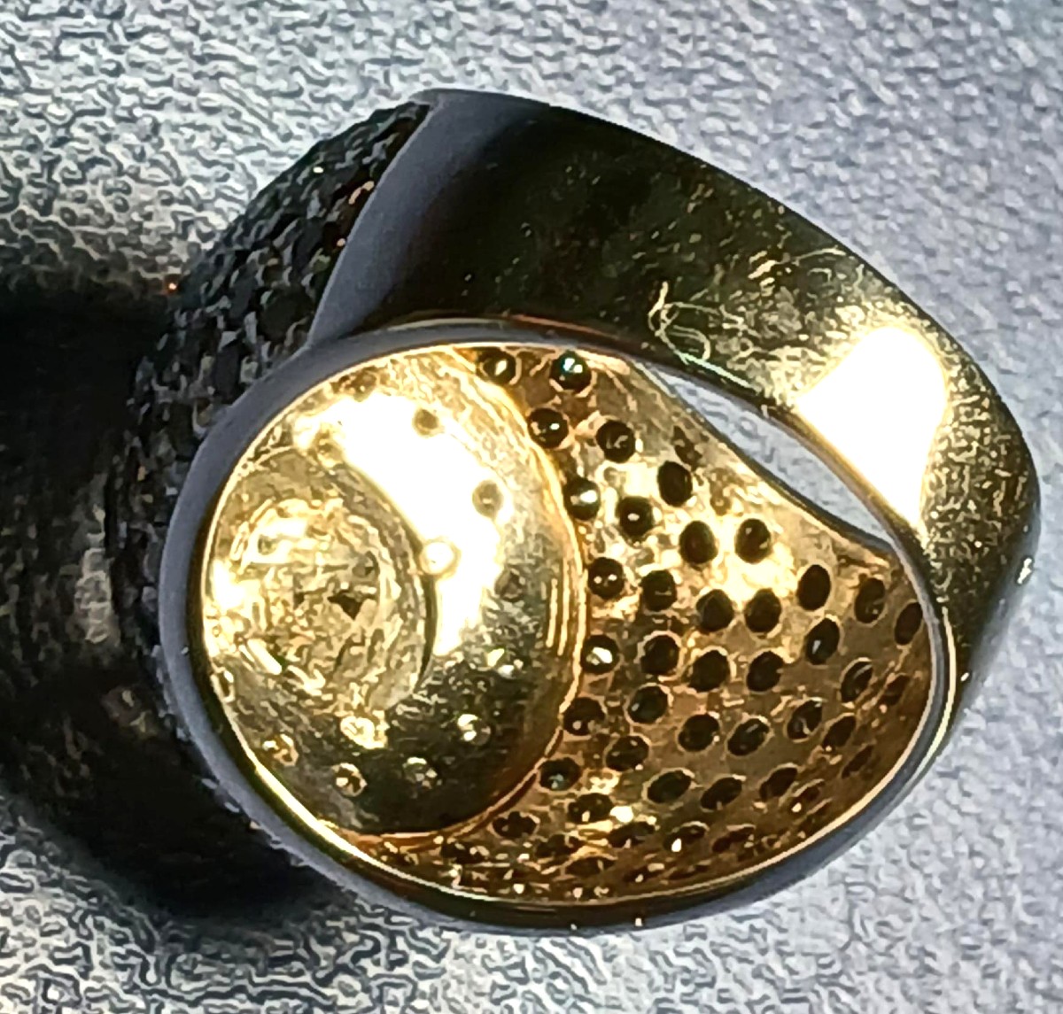 Anello desin anni 50/60 con brillante kt 3,06 e brillanti B. e N. per kt 2,50. Gr 10,3-photo-5