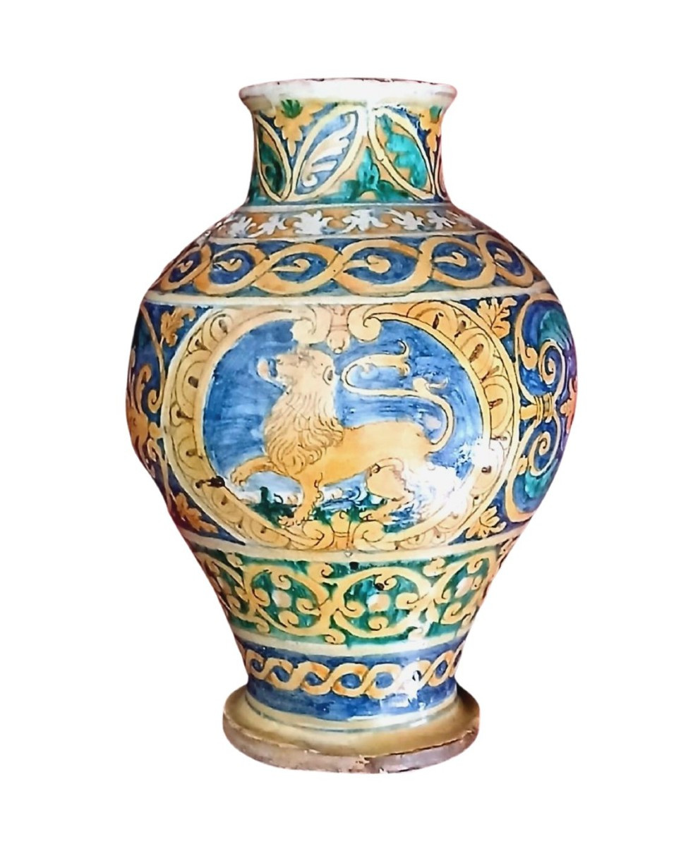 Boccia in maiolica città di Palermo fine sec. XVI inizi XVII-photo-3