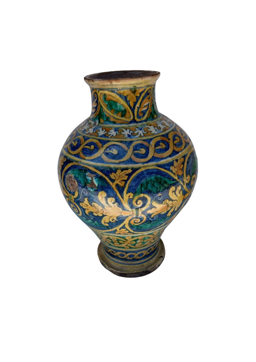 Boccia in maiolica città di Palermo fine sec. XVI inizi XVII-photo-1