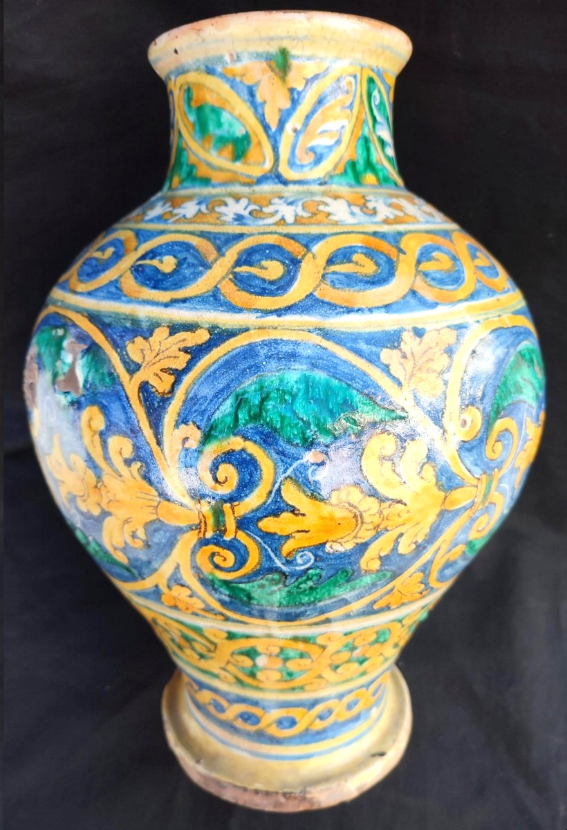Boccia in maiolica città di Palermo fine sec. XVI inizi XVII-photo-3