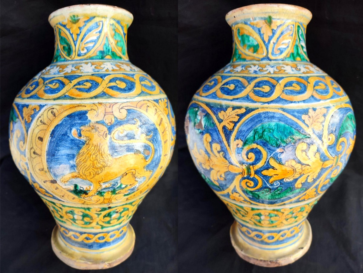 Boccia in maiolica città di Palermo fine sec. XVI inizi XVII