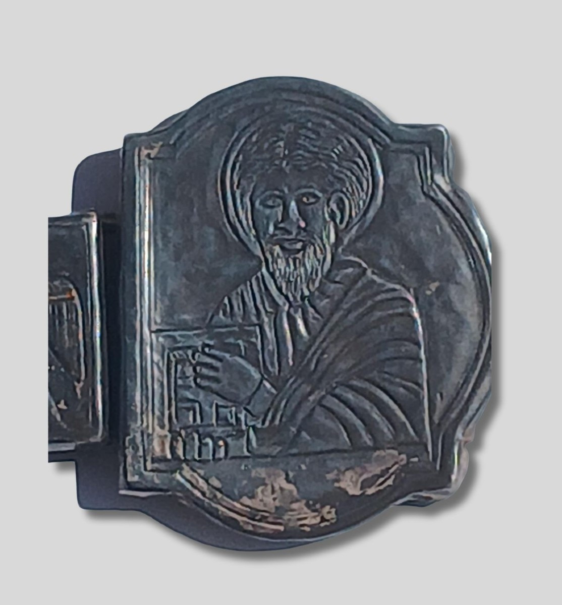 Croce Copta in lamina di argento sbalzato .  Seconda metà del Sec.XIV -photo-3