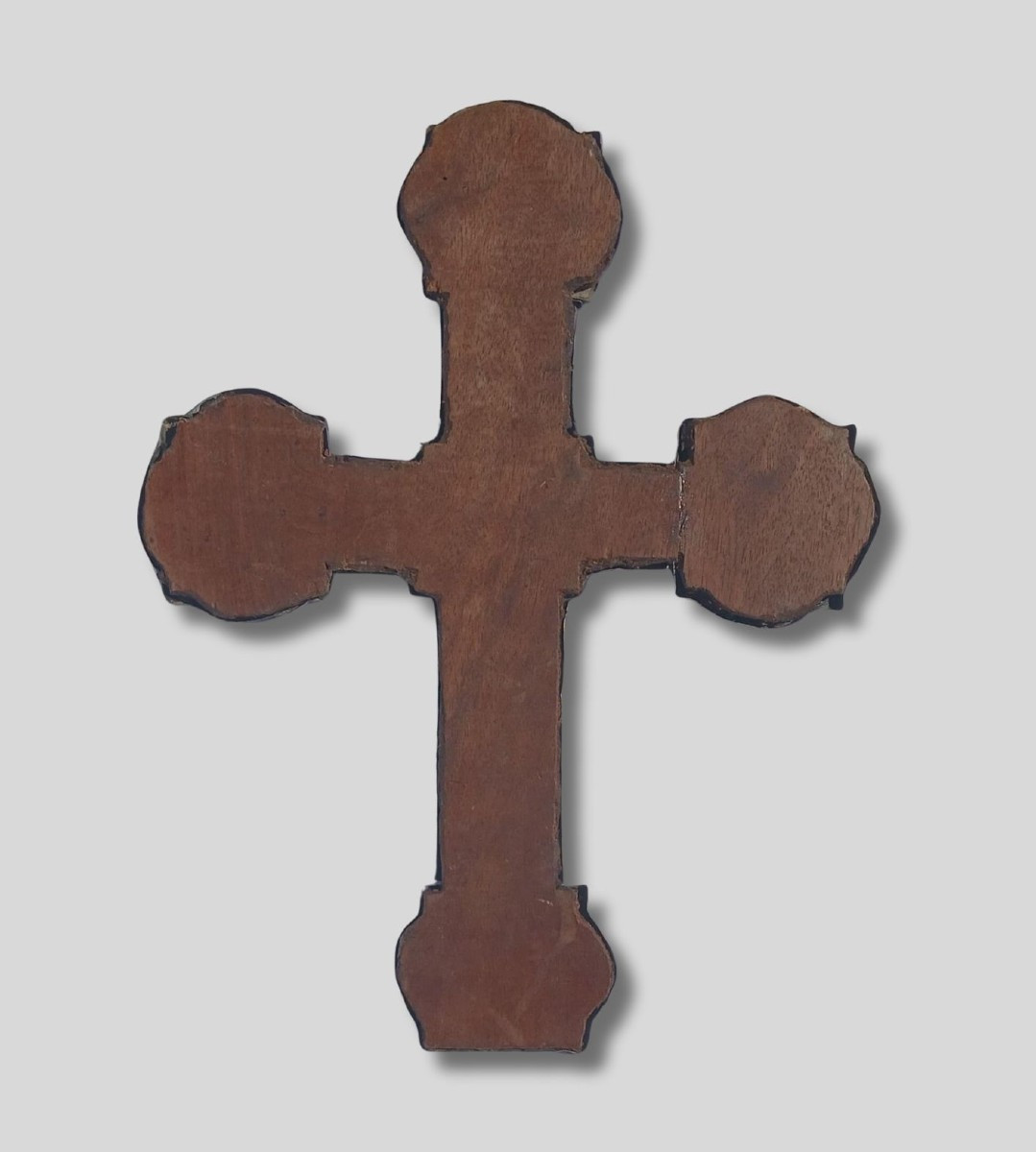 Croce Copta in lamina di argento sbalzato .  Seconda metà del Sec.XIV -photo-3