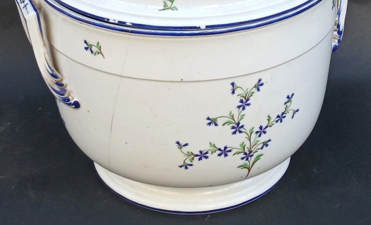 Gelatiera francese in porcelana di Niderville, decoro a Barbeau (fiordaliso)-Seconda metà XVIII-photo-4