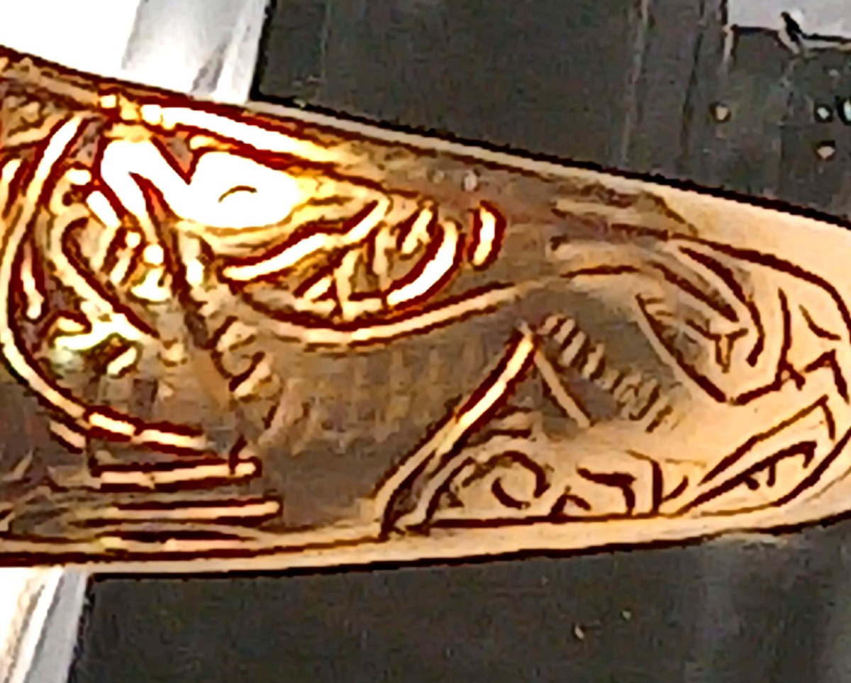Anello federiciano arabo-normanno. Il terzo occhio 'esoterico' in oro ed agata venata. Sec XIII-photo-4