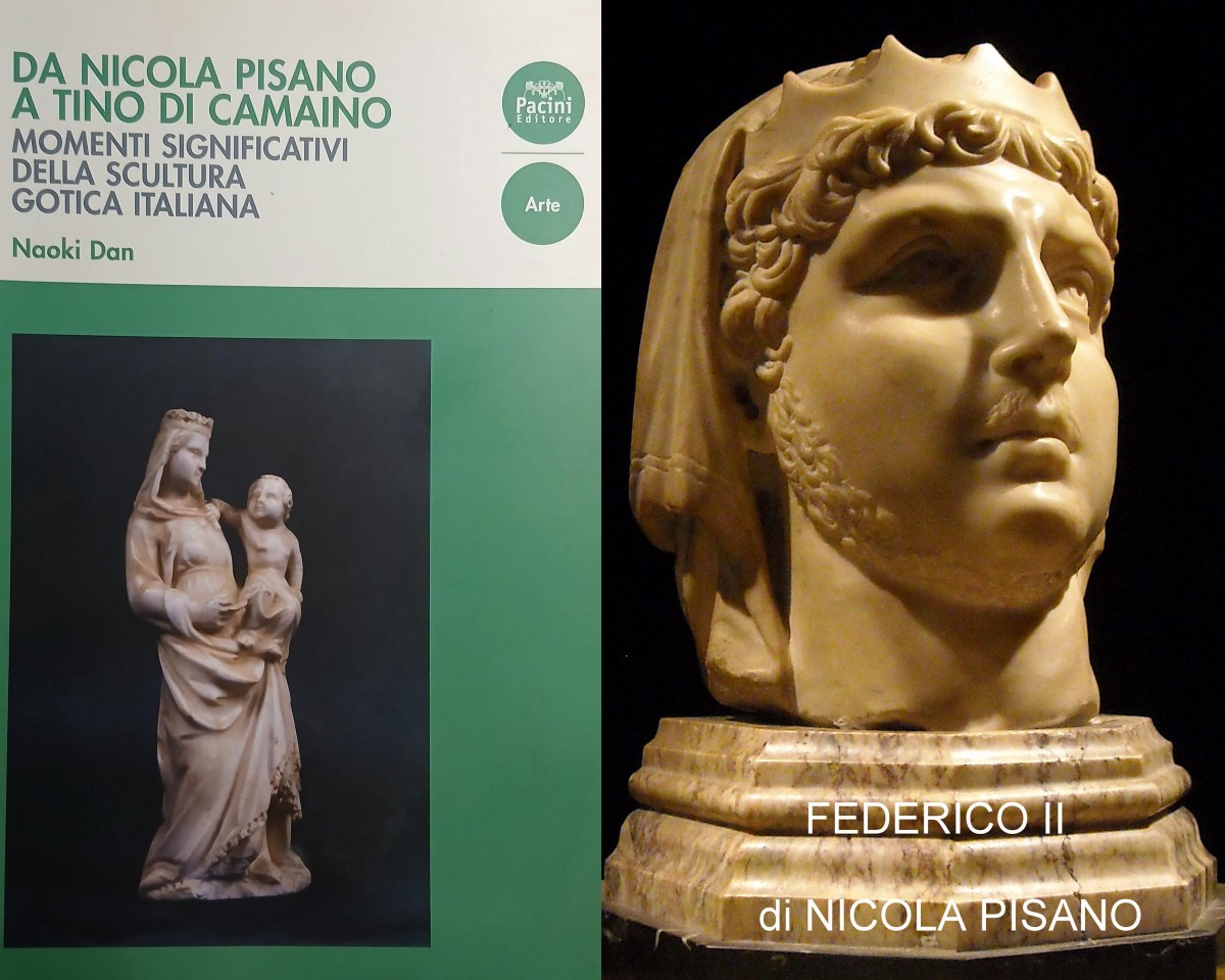 Federico II coronato. Scultura in marmo di Nicola Pisano. Testo di Scultura gotica italiana.