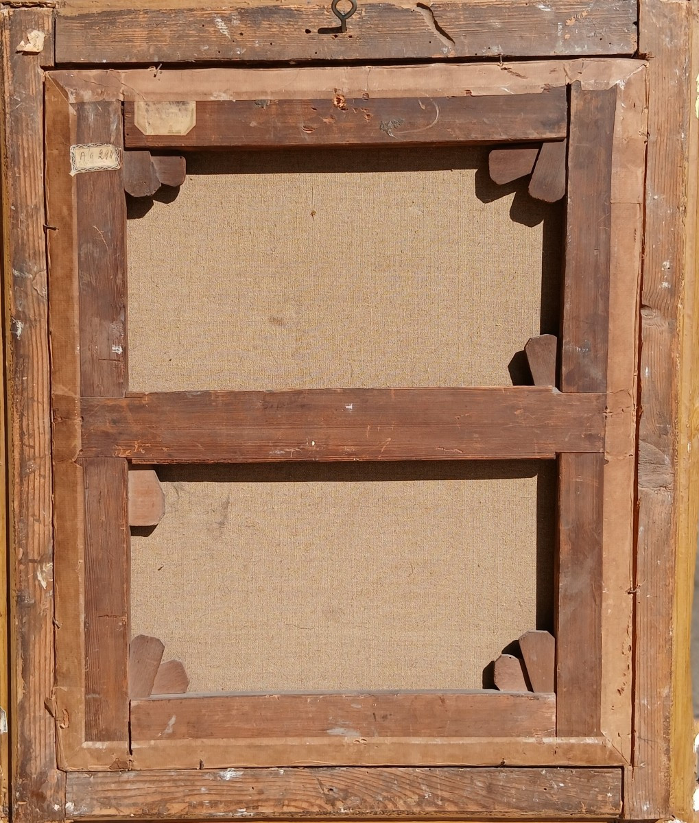 J.B.Greuze 'Lo Specchio Rotto' Replica con  bottega di cm. 56x46. -photo-3
