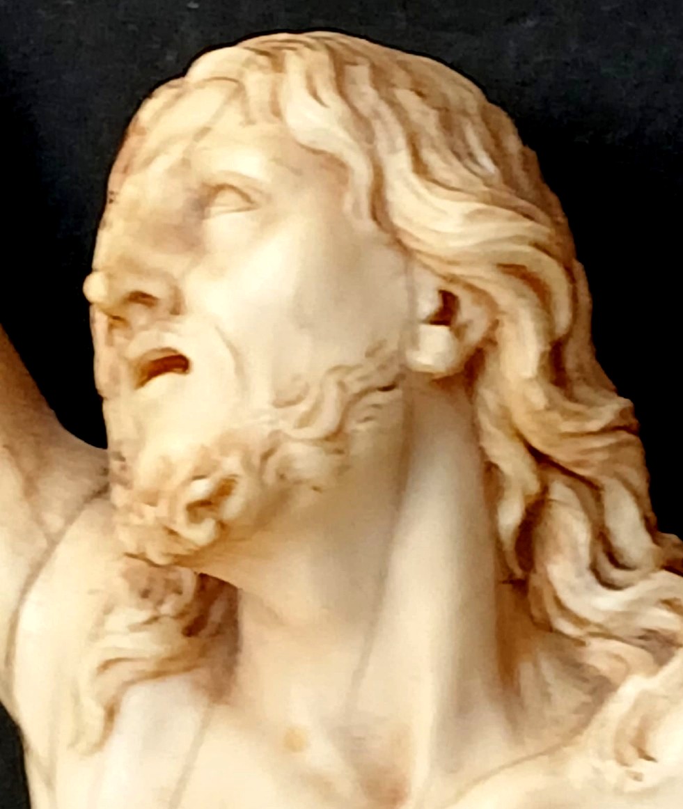 Pierre Simon Jaillot  'Cristo in Avorio' cm.42 -( Certificato CITIES )-photo-4