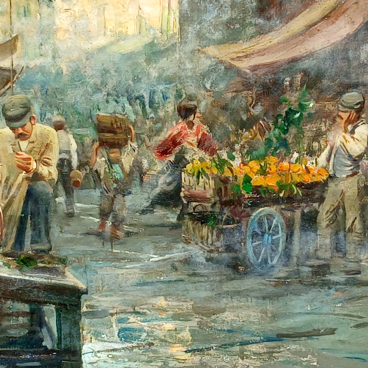 Vincenzo Migliaro. Dipinto della migliore scuola pittorica napoletana di fine 800' . -photo-2