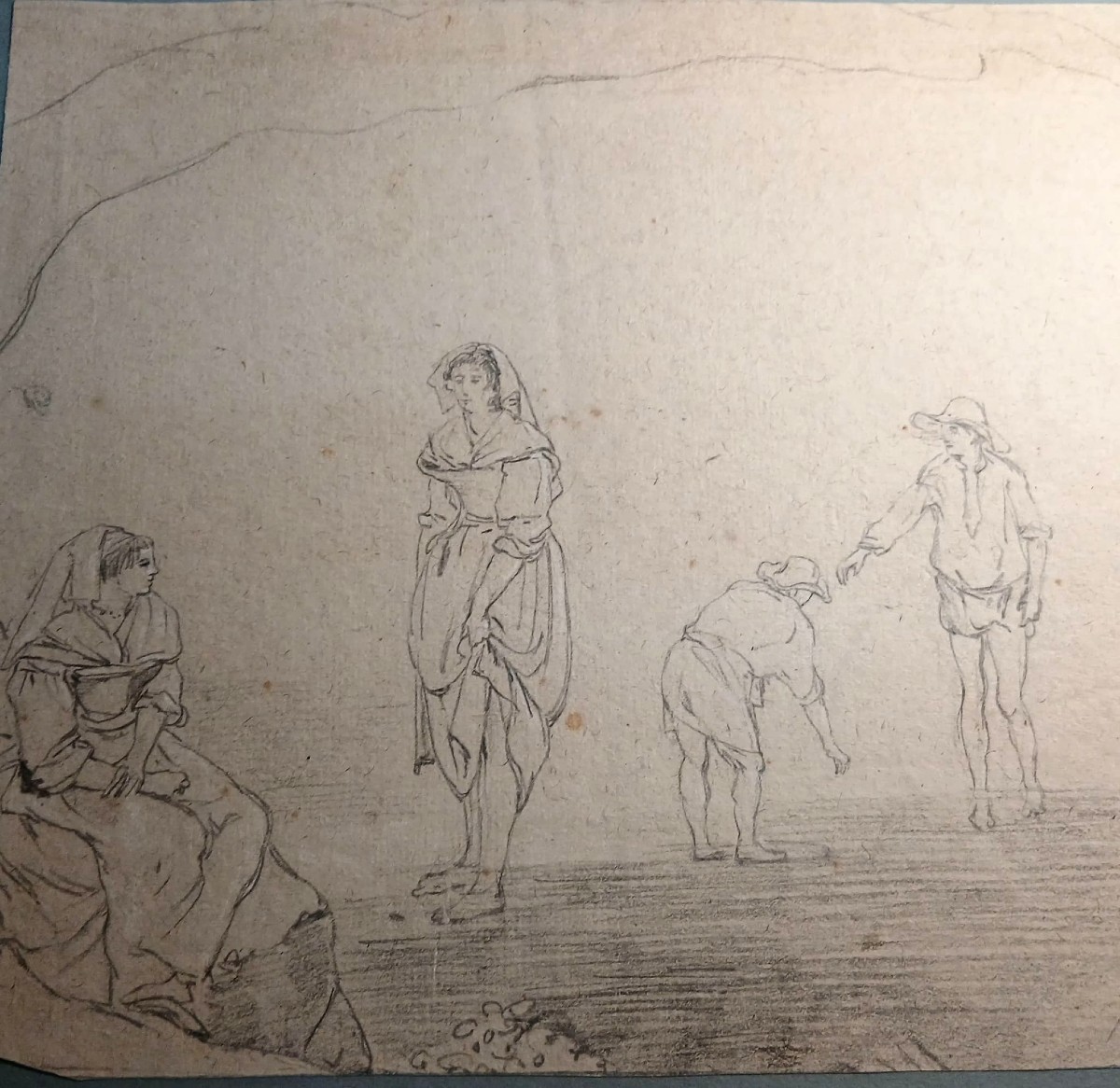 Roma Sparita. Documentazione di 19 disegni di costumi popolari della Roma inizi 800'.-photo-3