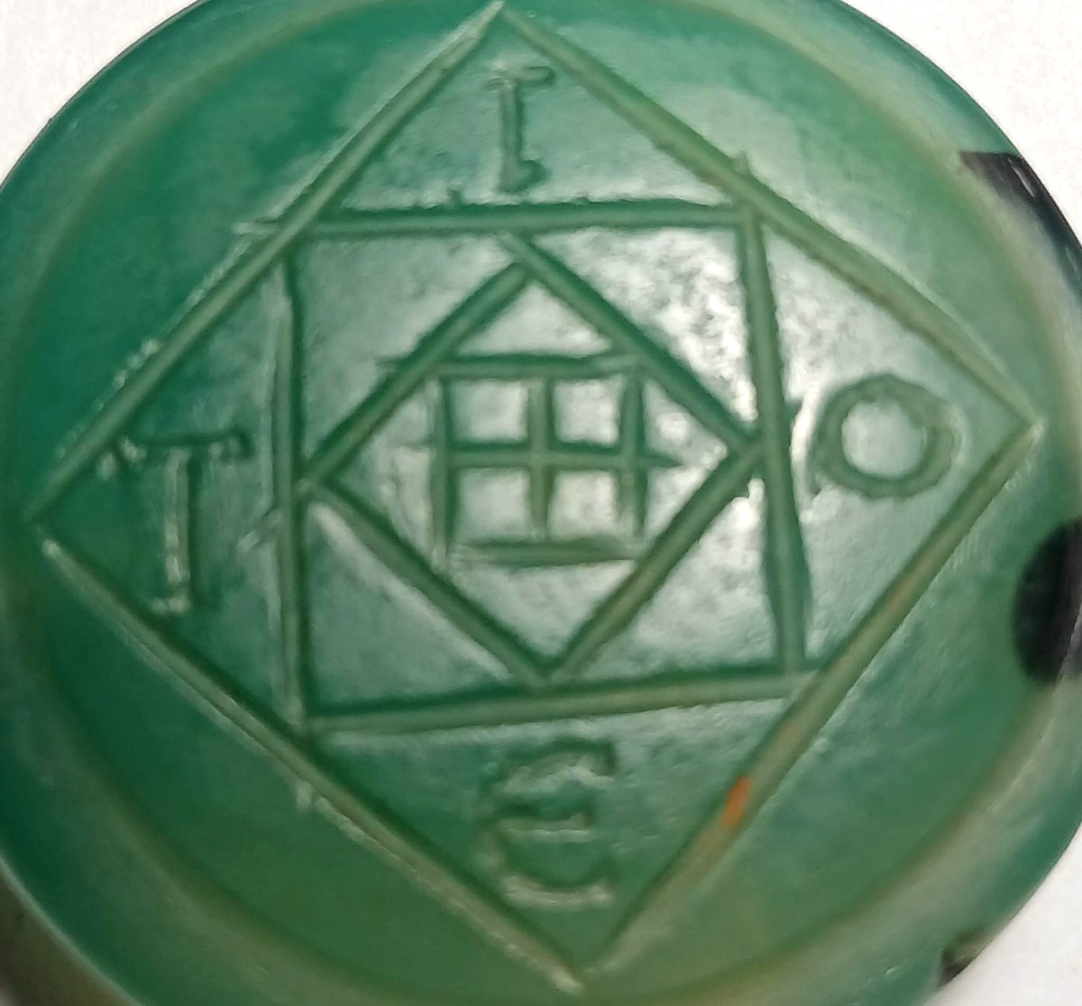 Medaglione esoterico da  Cavaliere Templare con Croce Patente e sul verso e il quadrato magico.-photo-3