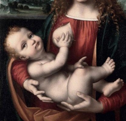 Marco D'Oggiono (Oggiono 1475-Mi 1524) 'San Giovannico'. Opera Leonardesca su tavola di pioppo.-photo-3