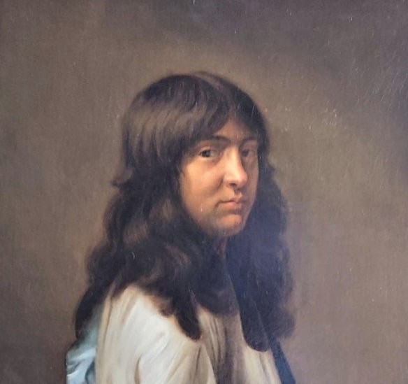 Charles Le Brun. Autoritratto giovanile con lunghi capelli sciolti.-photo-1