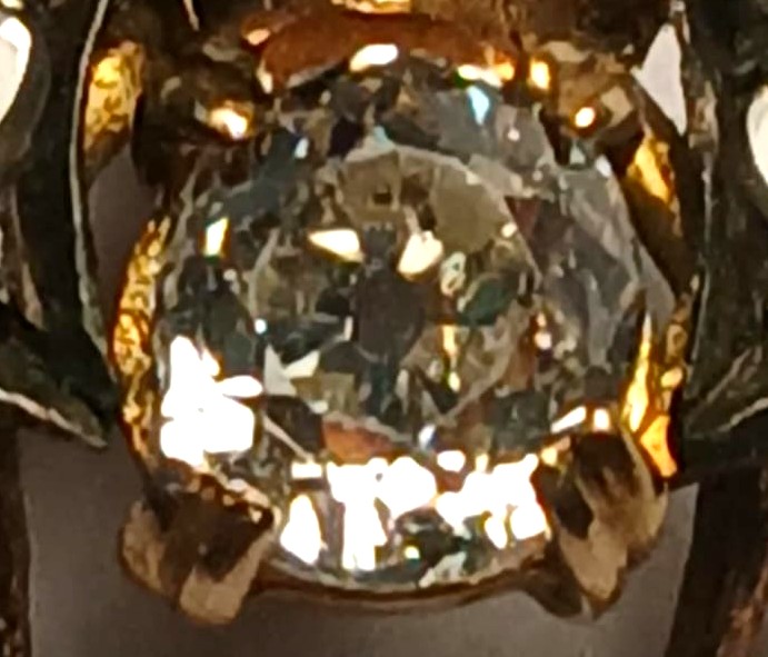 Mosca di brillante di kt 0,60 e perla, in oro 18 kt.  Pendente liberty porta fortuna.-photo-4