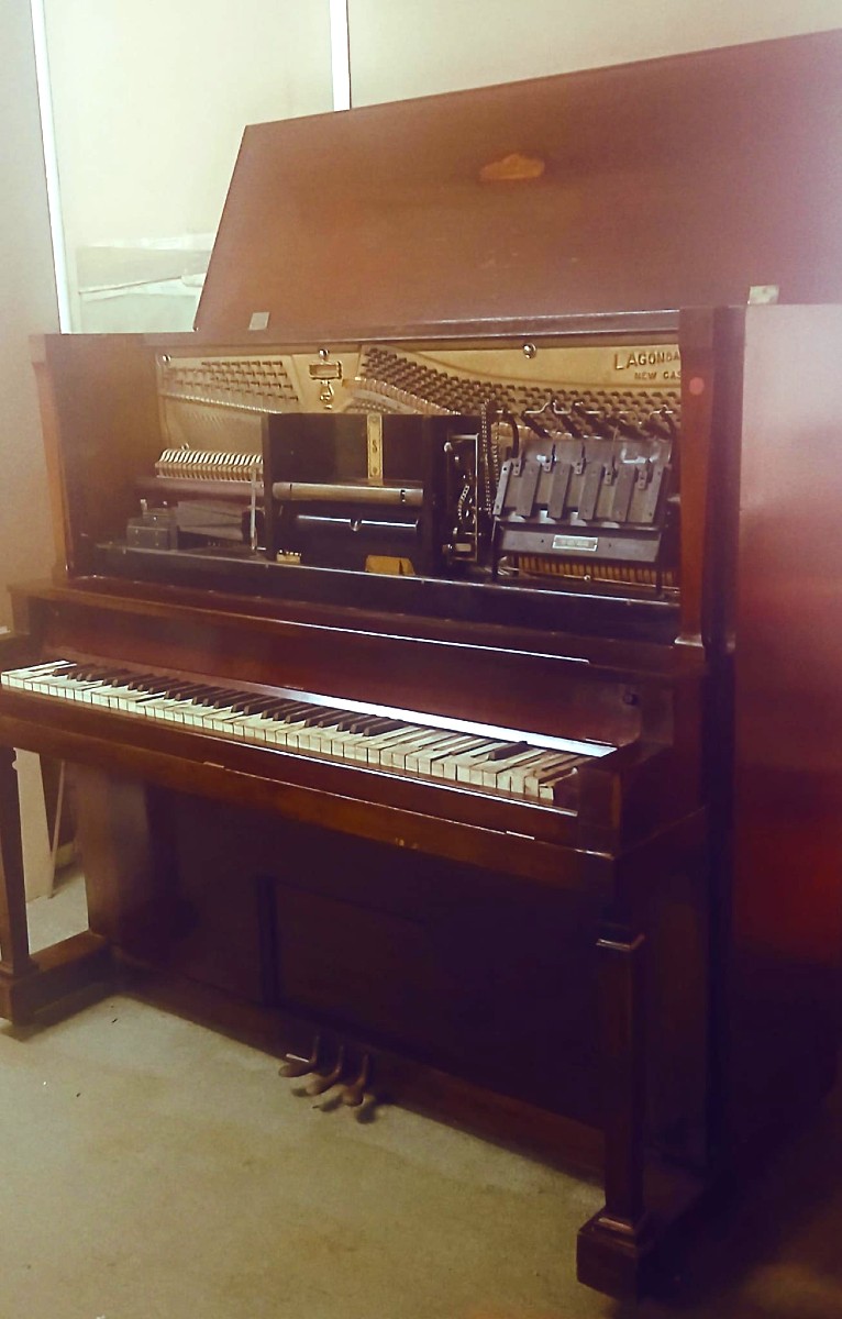 Due Autopiano a rulli. Lagonda Piano e Popper's Regent  inizi 900 meccanismi completi .-photo-4