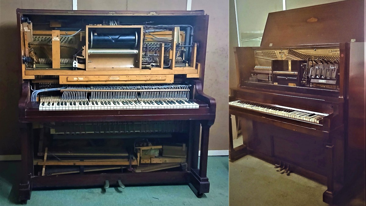 Due Autopiano a rulli. Lagonda Piano e Popper's Regent  inizi 900 meccanismi completi .