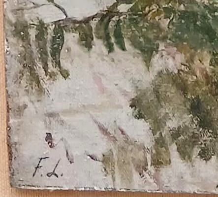 'Il Platano solitario'. Raffinato bozzetto opera del Maestro siciliano Francesco Lo Jacono.-photo-4