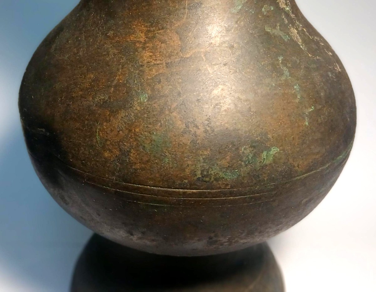 Versatoio Longobardo in rame mutilo del manico. (569-774 apr J.-C.)- Ex Collezione privata.-photo-4