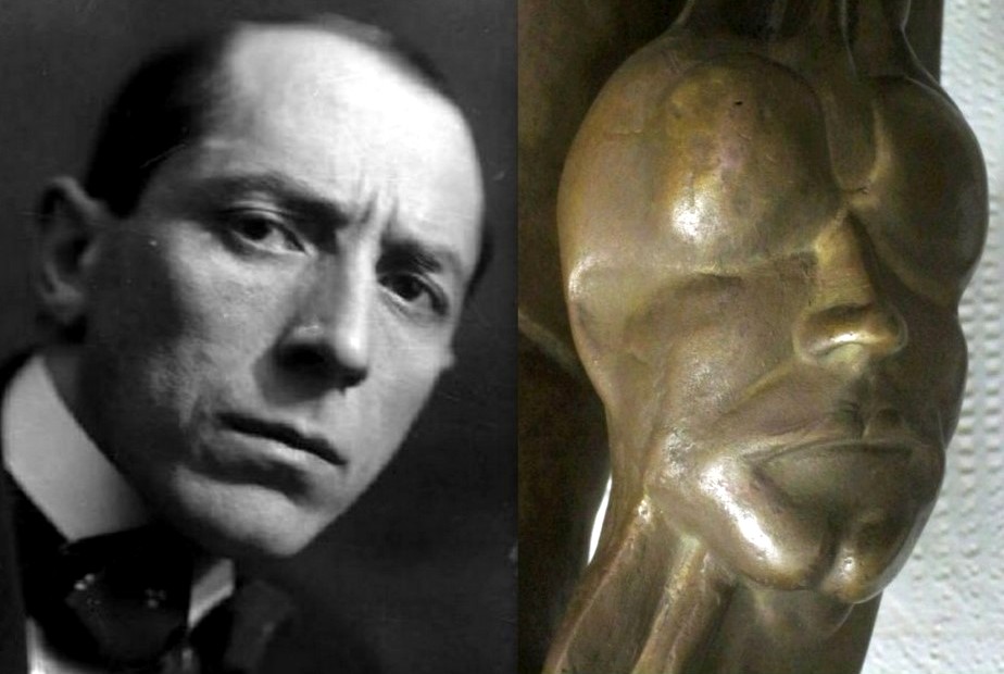 Umberto Boccioni 'L'Uomo Bruco' ovvero 'Fusione di Forma Umana' cm.80 (1911-1912)-photo-4