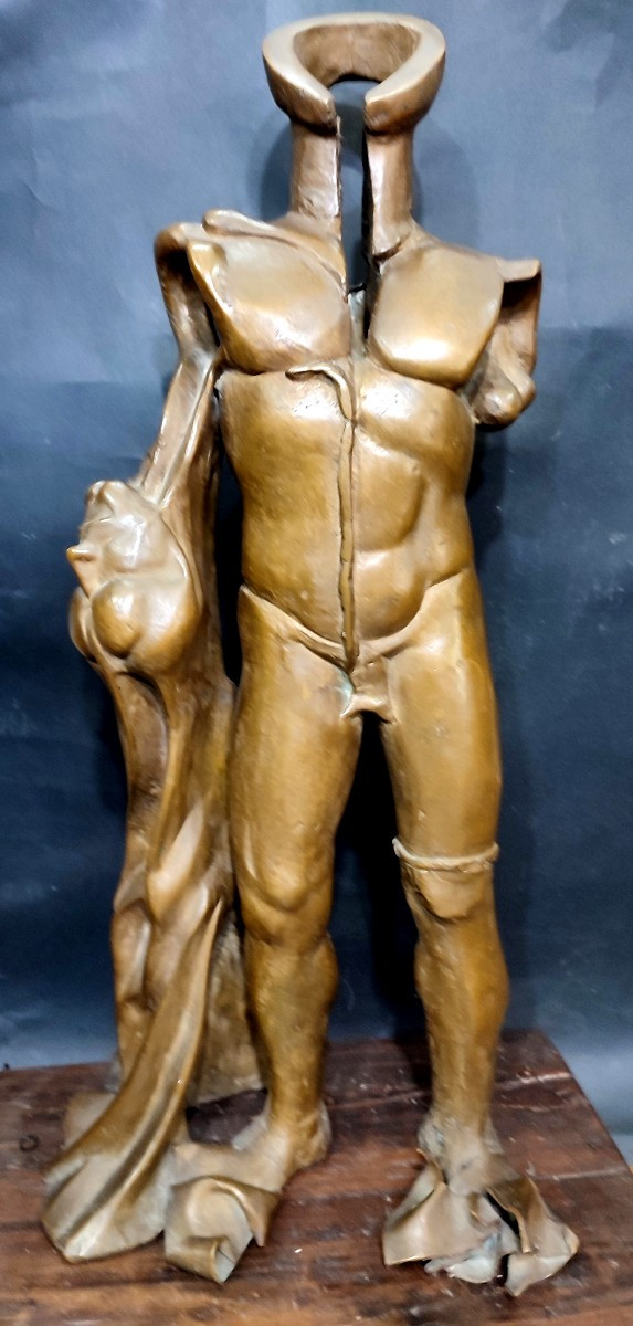 Umberto Boccioni 'L'Uomo Bruco' ovvero 'Fusione di Forma Umana' cm.80 (1911-1912)-photo-1