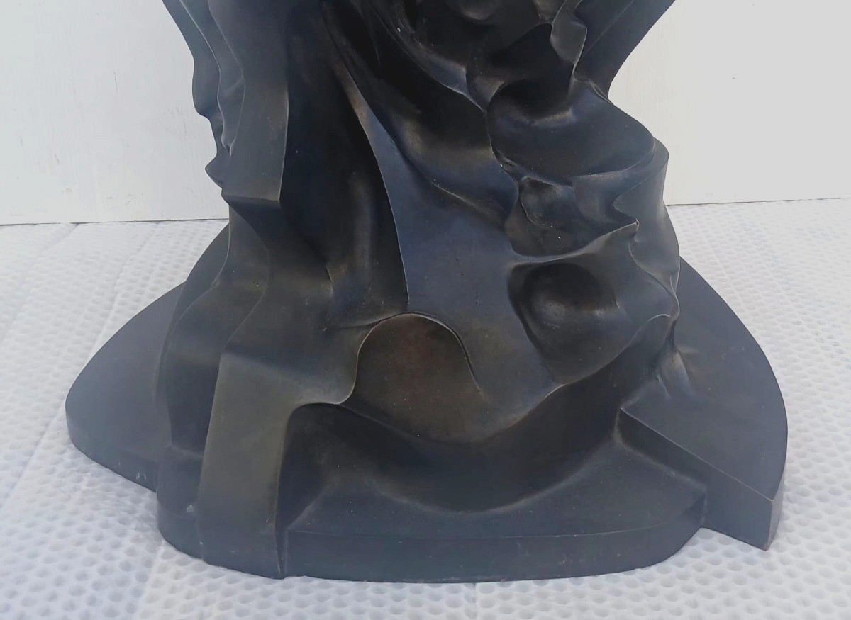 Umberto Boccioni 'L'Uomo Futurista' Fusione di roccia uomo e mantello-Bronzo  cm 58x45.-photo-4