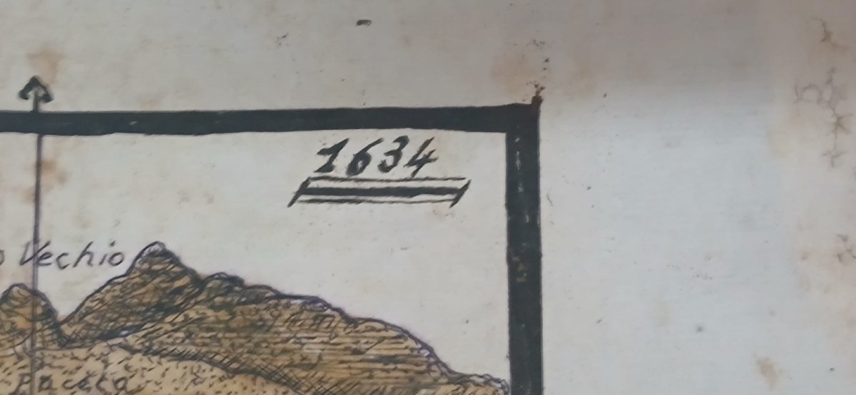 Planimetria della città di Trapani e del suo golfo realizzata a tempera su carta nel 1634.-photo-4