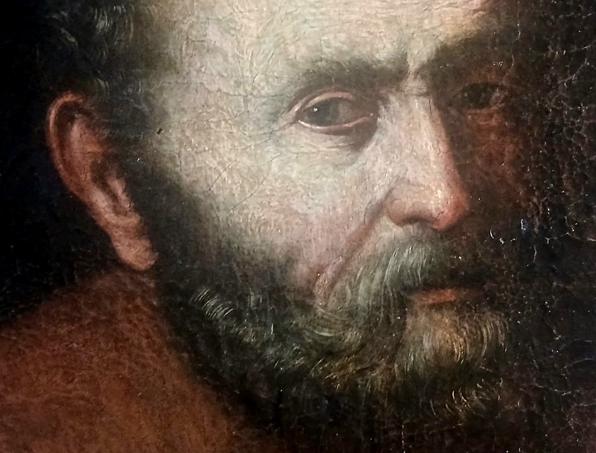 Pietro Novelli Il Monrealese. San Pietro con la chiave in mano. Olio su tela 'inedito'-photo-3