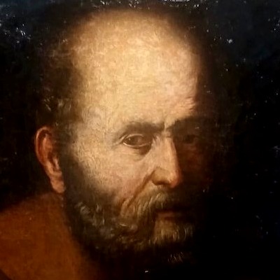Pietro Novelli Il Monrealese. San Pietro con la chiave in mano. Olio su tela 'inedito'-photo-2