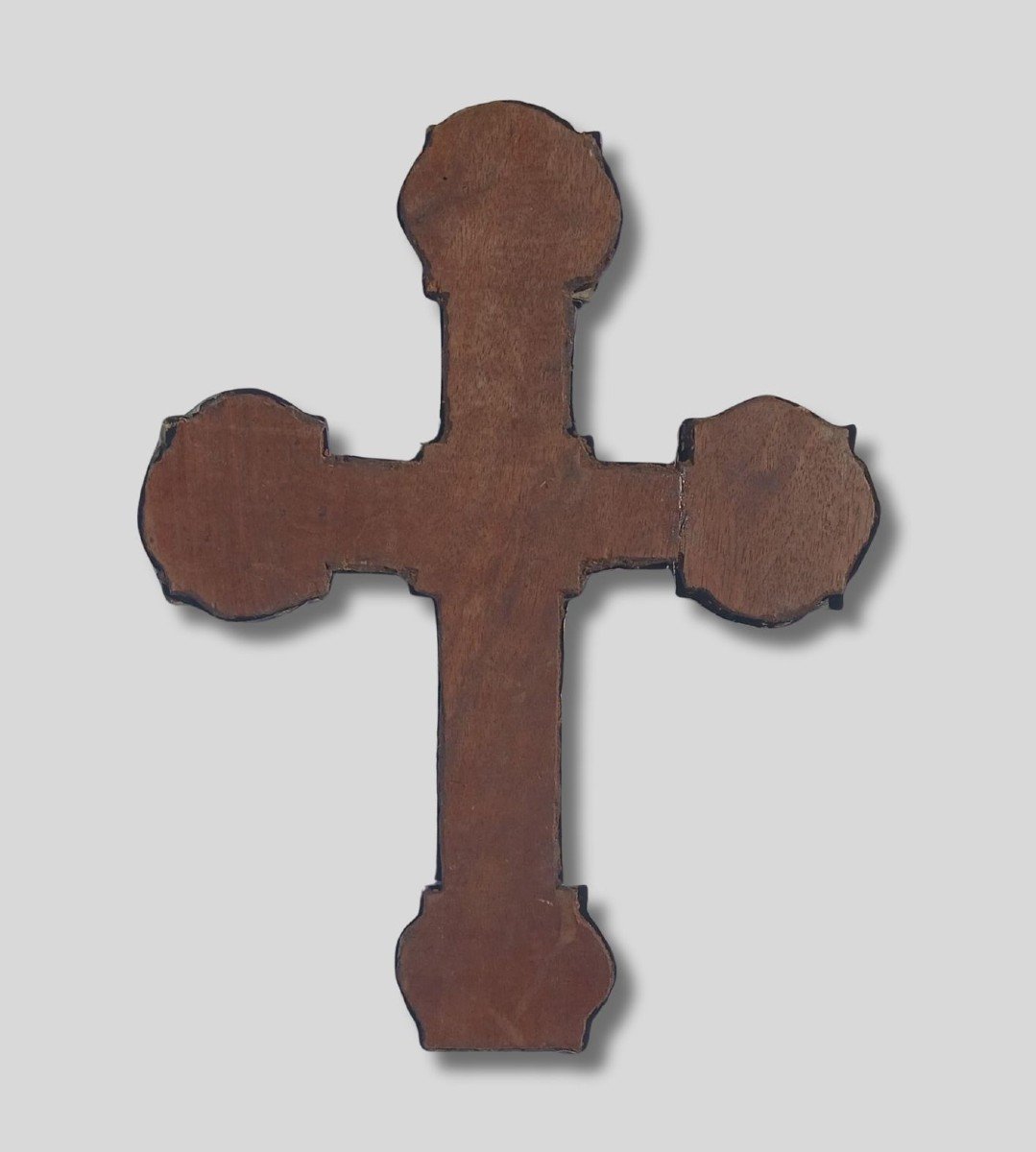 Croce Copta in lamina di argento sbalzato .  Seconda metà del Sec.XIV-photo-2
