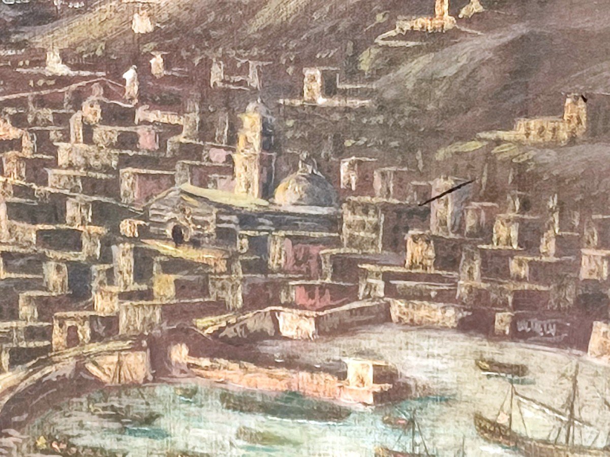 Didier Barra Messina e il porto a 'volo di uccello' Opera del pittore franco- fiammingo -1630 .-photo-4