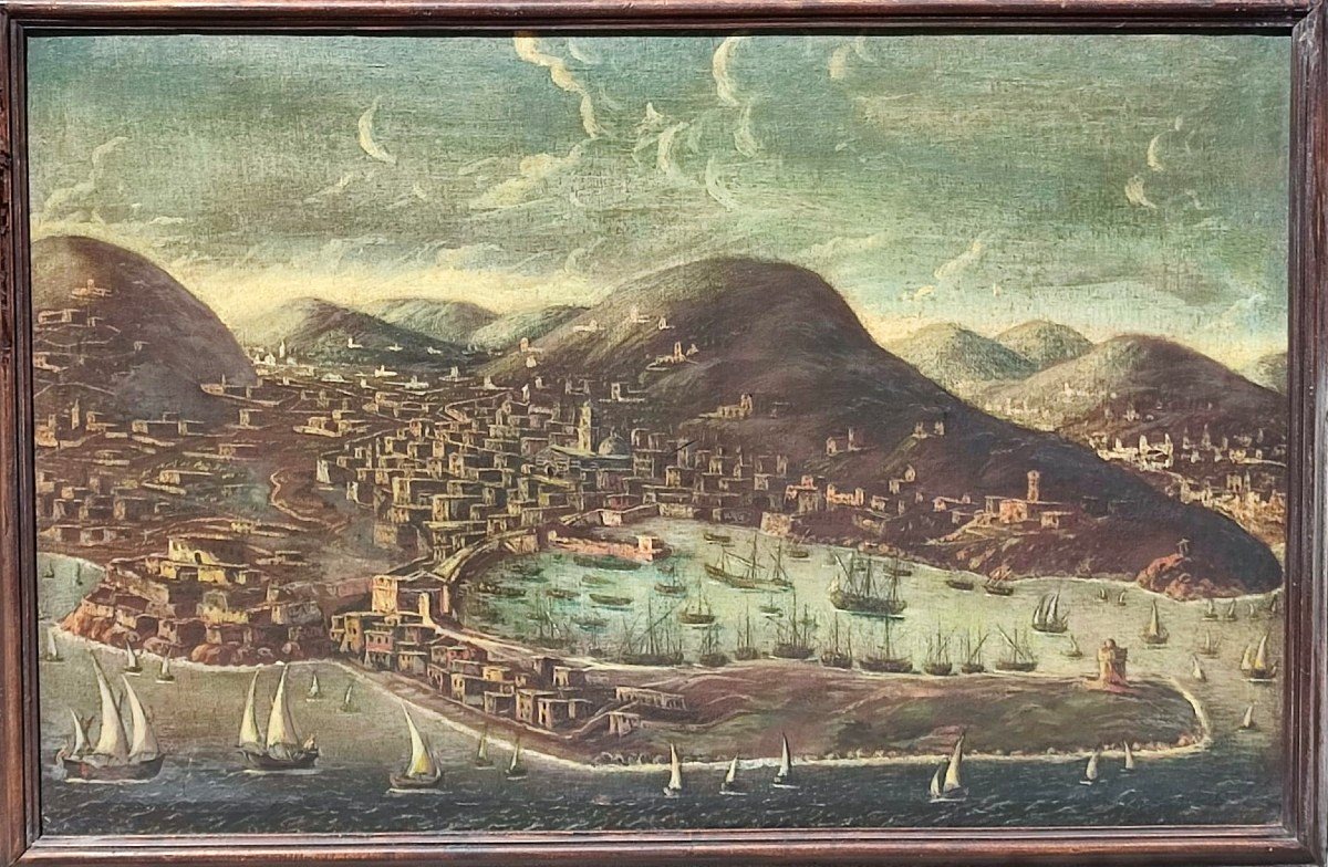 Didier Barra Messina e il porto a 'volo di uccello' Opera del pittore franco- fiammingo -1630 .-photo-3
