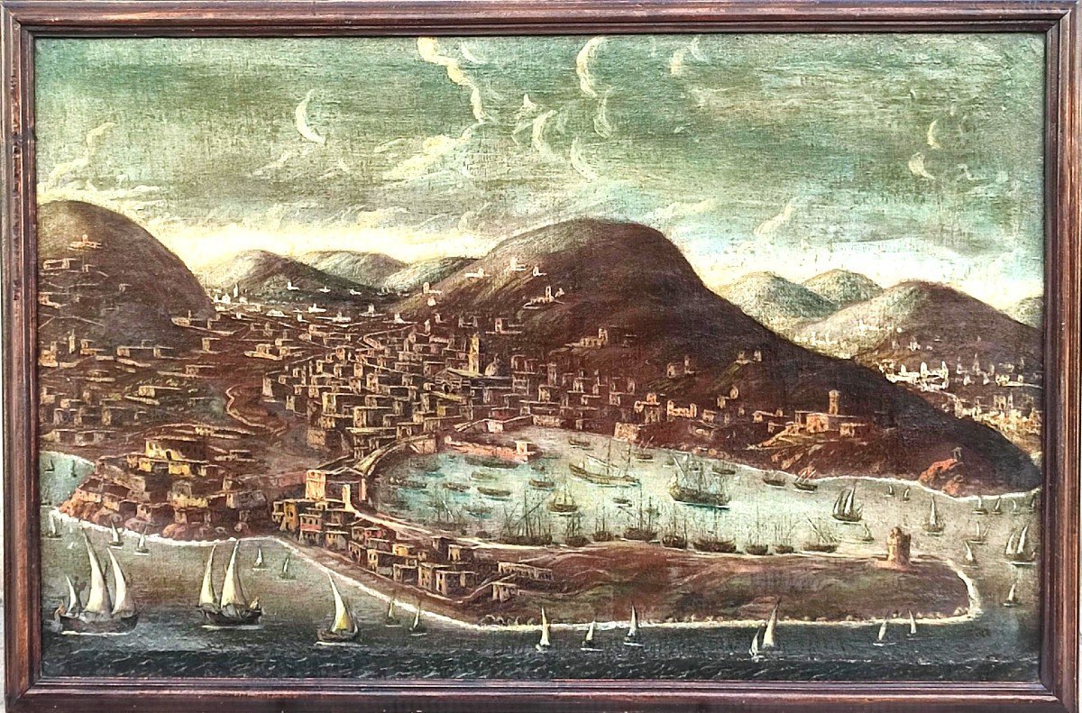 Didier Barra Messina e il porto a 'volo di uccello' Opera del pittore franco- fiammingo -1630 .