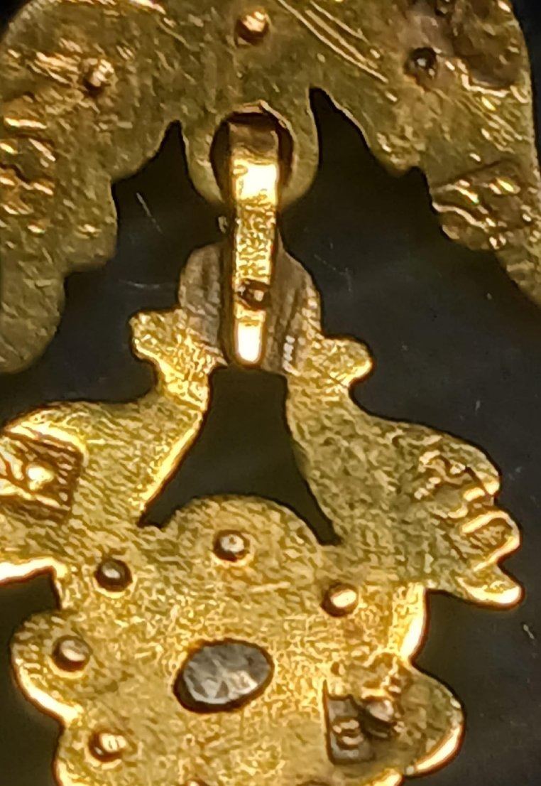 Orecchini siciliani in oro, perle e diamanti. Tipologia a tre corpi del XVIII secolo. Punzoni--photo-4