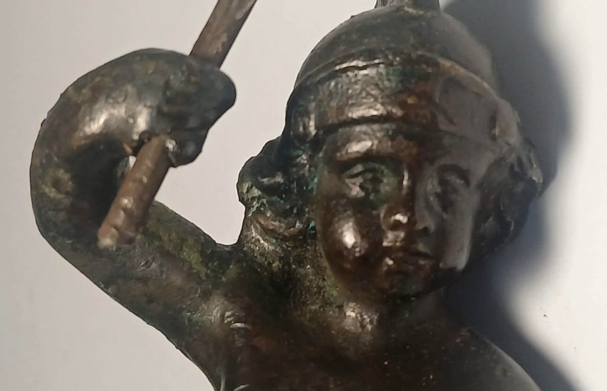 Marte  Bambino. Scultura in bronzo rinascimentale. Veneto sec. XVI. Altezza cm.13-photo-2