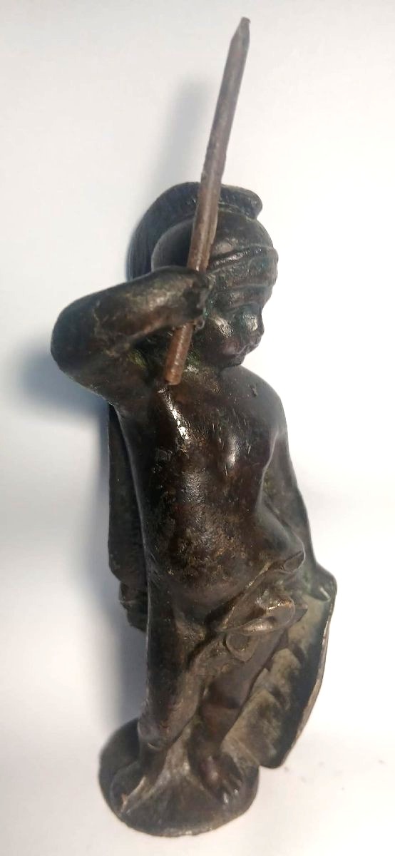 Marte  Bambino. Scultura in bronzo rinascimentale. Veneto sec. XVI. Altezza cm.13-photo-5
