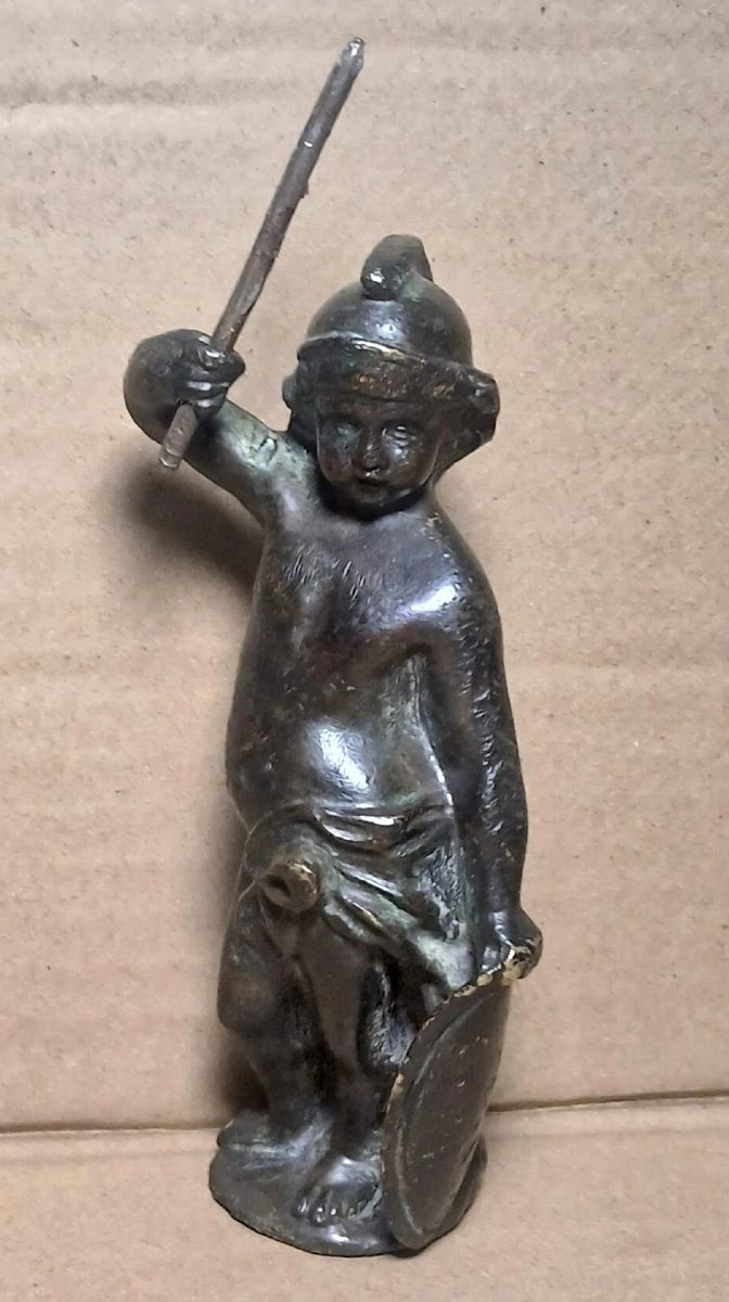 Marte  Bambino. Scultura in bronzo rinascimentale. Veneto sec. XVI. Altezza cm.13