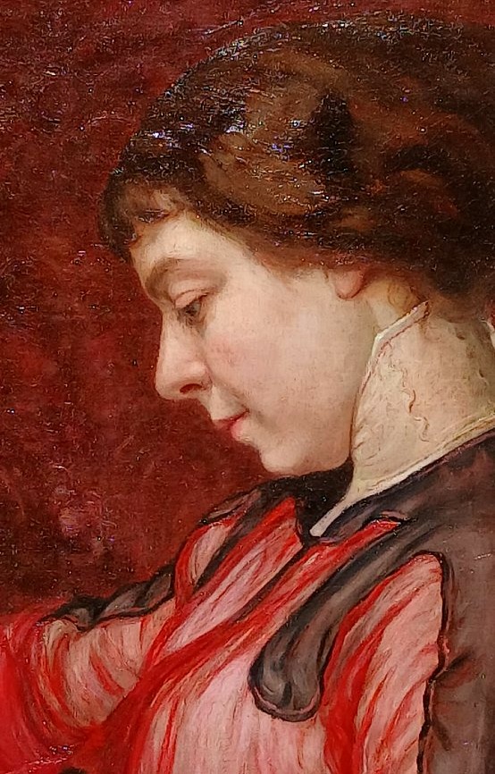 Natala Attanasio : ' La Ragazza che sfoglia l'Album'  datato 1896.-photo-3