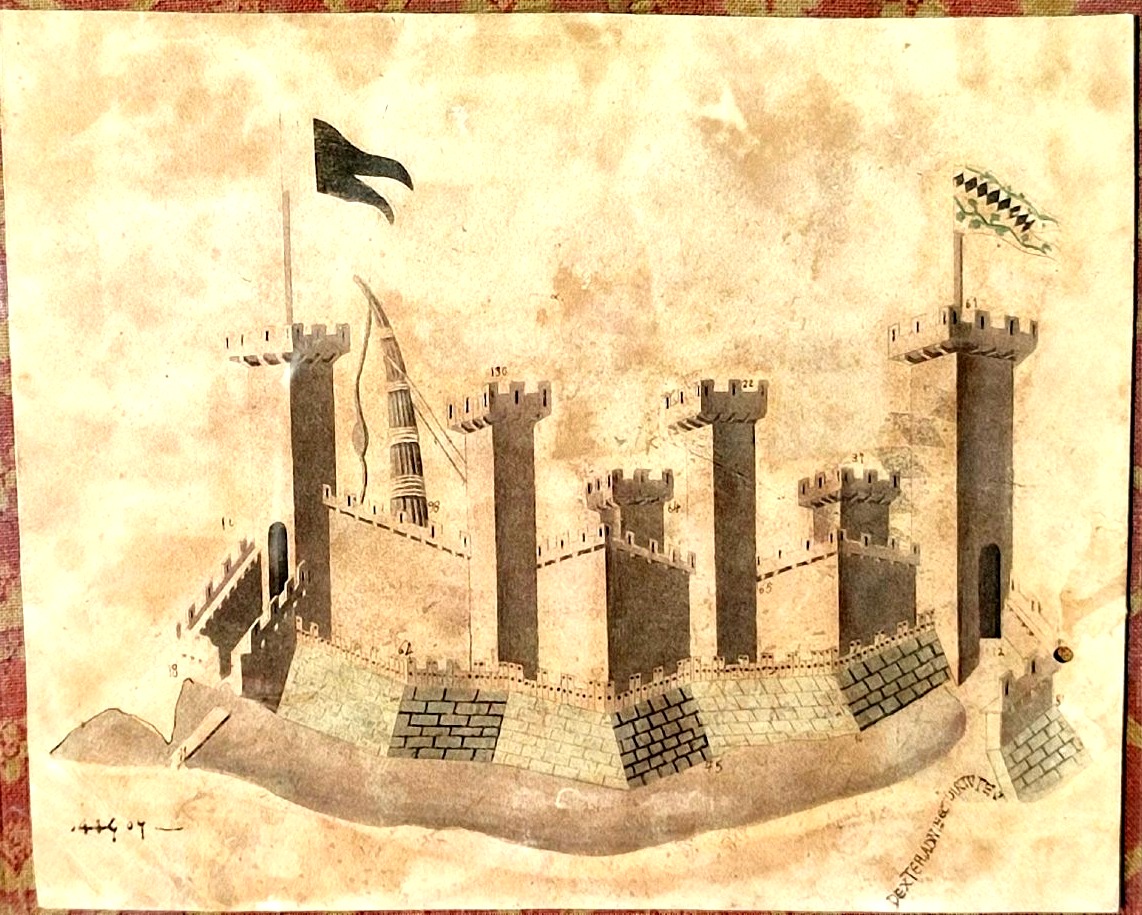 I Bozzetti originali dell'affresco del Guidoriccio da Fogliano (firmati e datati)-photo-3