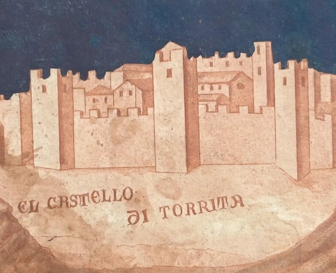 La Battaglia di Val di Chiana. Bozzetto in scala a china e tempera sec.XlV-photo-3