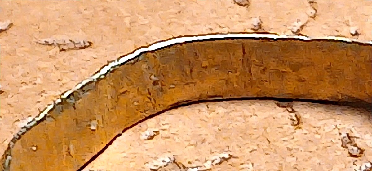 Anello medievale a cilindro in oro cesellato e turchese naturale. Italia Sec. XII-XIV-photo-3