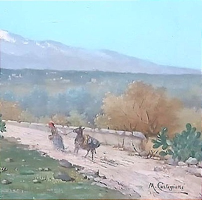 La Stradella verso l'Etna. Olio su tela di Michele Cortegiani l'allievo di Francesco Lo Jacono.-photo-3
