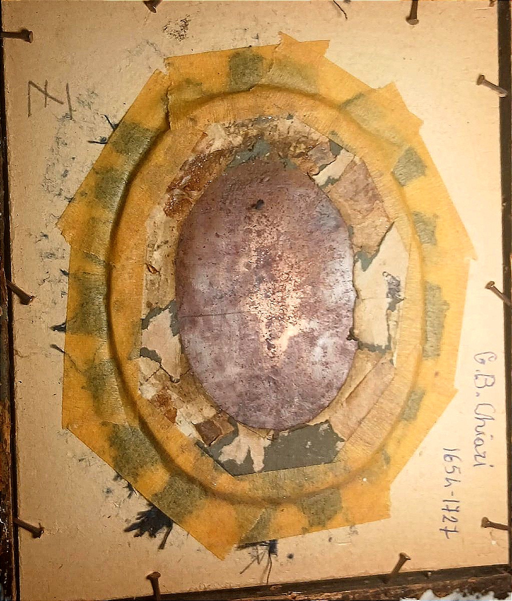 G.G. Chiari Madonna e  bambino Miniatura ad olio su rame di scuola romana del XVII-XVIII secolo-photo-4