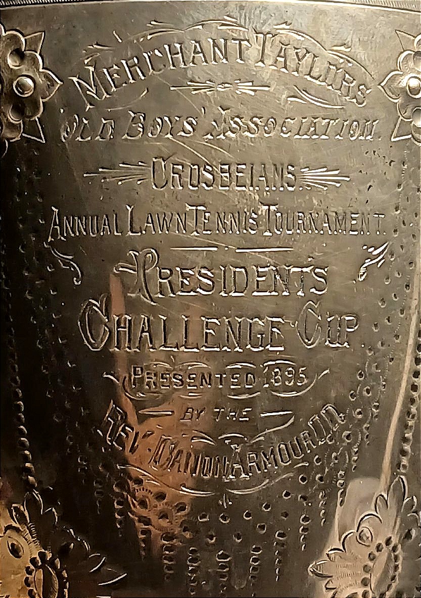 Tennis: Coppa premio torneo giovanile, Londra (1895). Barnard & Sons,  in argento sterling.-photo-4