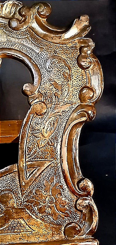 Leggio in legno inciso e dorato epoca Luigi XVI - Sicilia 1780 circa-photo-1