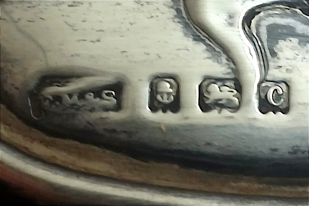  Cornice Liberty in argento sterling 'Londra 1898' Argentiere FM e S. 8  (Cm. 30 x 24,5)-photo-4